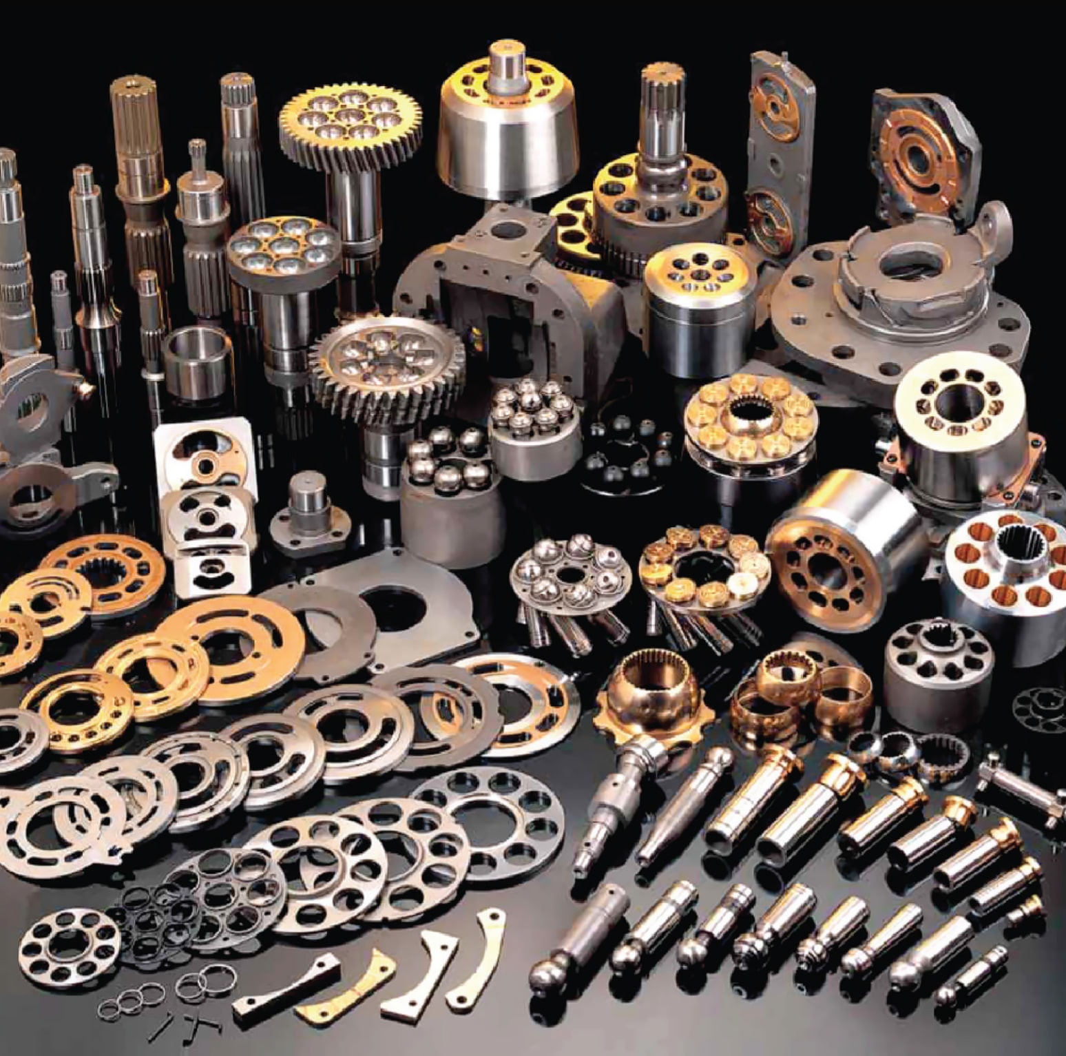 Hydraulic pump and motor spare parts: shafts, cylinder blocks, pistons, valve plates and gears